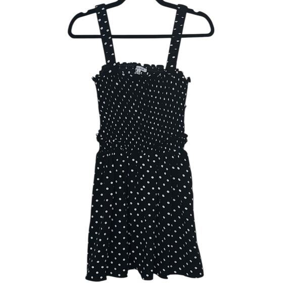 White Birch Black and White Polka Dots Romper Dress with shorts-NWOT - Picture 1 of 8